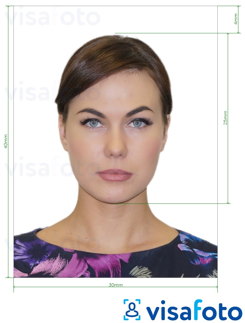Esempio di foto per Russia Pensionato ID pensionato 3x4 con specifiche delle dimensioni esatte