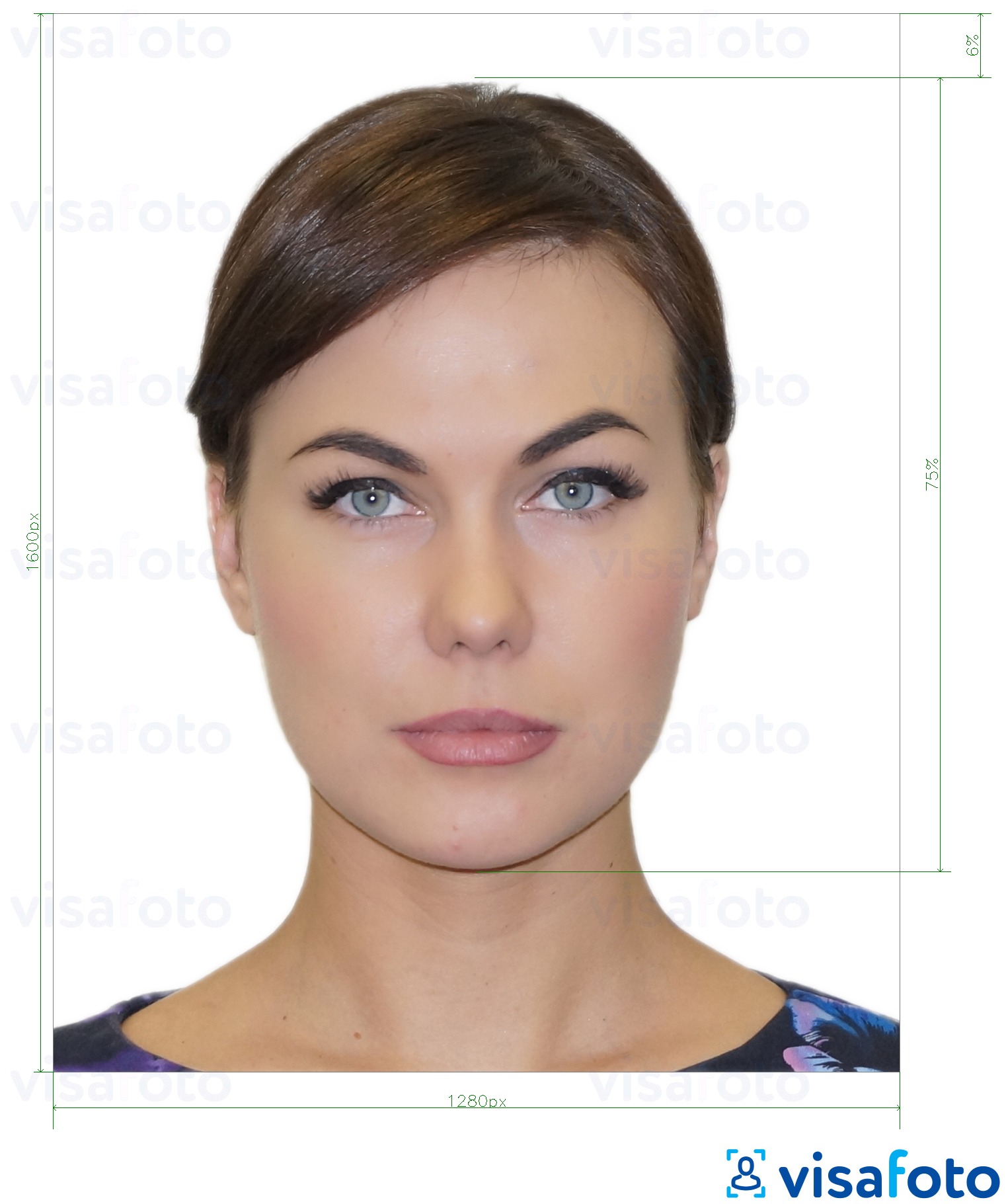 Esempio di foto per Patente di guida greca 1280x1600 pixel con specifiche delle dimensioni esatte