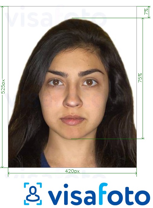 Esempio di foto per Patente di guida online in India 420x525 pixel con specifiche delle dimensioni esatte