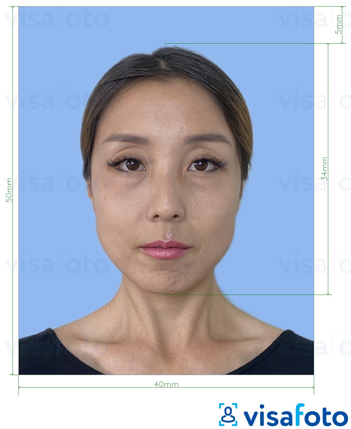 Esempio di foto per Patente di guida straniera giapponese 4x5 cm con specifiche delle dimensioni esatte