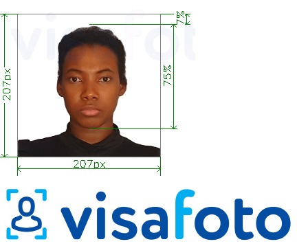 Esempio di risultato: una foto corretta per visto o passaporto che riceverai