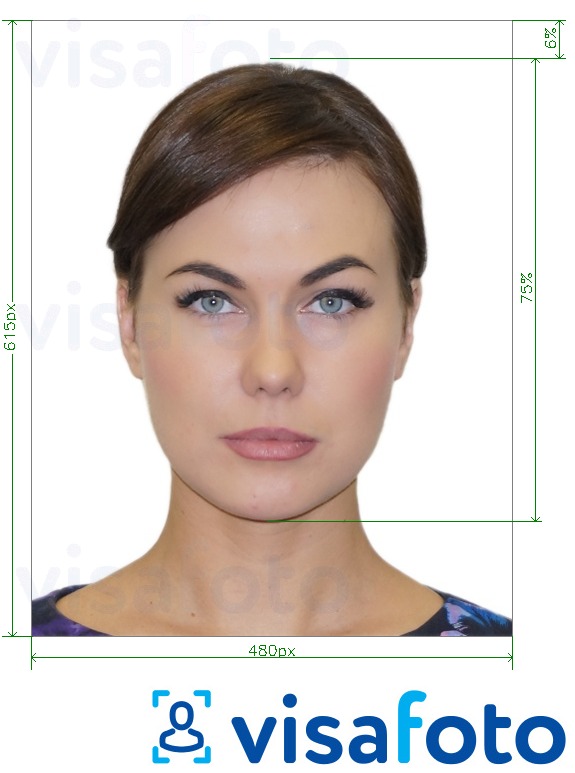Esempio di foto per Patente di guida polacca 480x615 pixel con specifiche delle dimensioni esatte